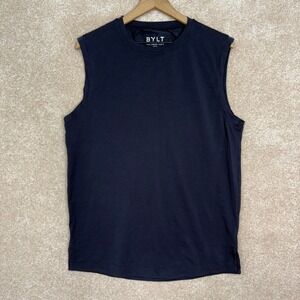 BYLT Basics The Zone Tank Top Shirt Mens Size Medium Blue‎ Athletic Workout